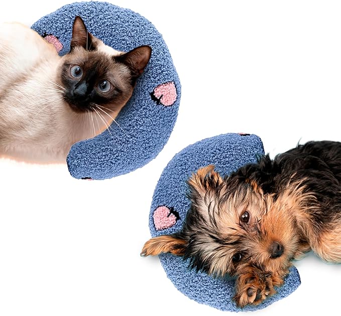 Dog Pillow - Pet Pillow - Dog Pillows for Small Dogs - Dog Neck Pillow - Dog Calming Pillow - Cat Pillow- Small Dog Pillow - Dog Pillows - Donut Cat Pillows for Indoor Cats