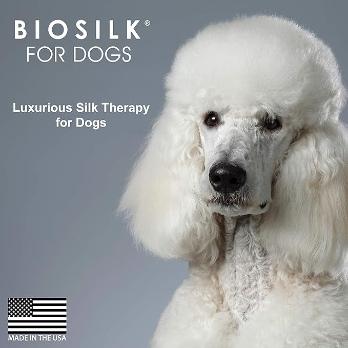 BioSilk for Dogs Double Sided Pin & Bristle Brush | Removes Mats, Tangles & Loose Hair with Minimal Effort & Comfort | Suitable for Long or Short Haired Dogs