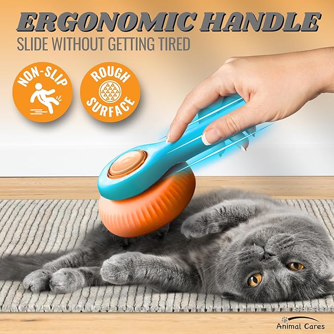 Self Cleaning Shedding Brush – Skin Friendly for Dogs Cats & Puppies, Grooming & Deshedding Tool Removes Loose Hair & Undercoat, Ideal for Short Medium & Long Haired Pets