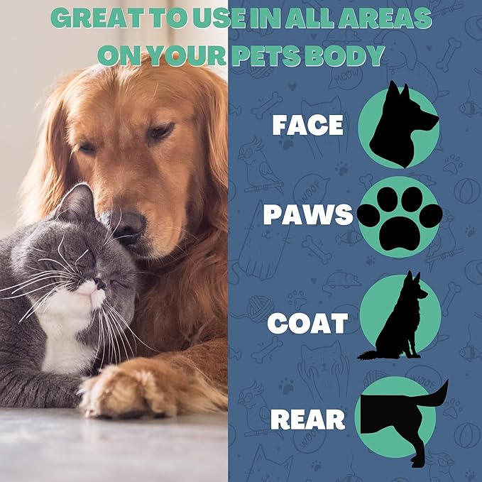 FurryFriends Pet Wipes | Variety Pack | Hypo-allergenic | Alcohol Free| Deodorizing | Removes Loose Hair & Dirt | Incredibly Clean | 4 Pack
