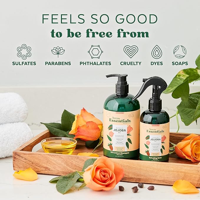TropiClean Essentials Jojoba Oil Cologne & Deodorizing Spray | Condition The Coat | Balance Oil Production | Derived from Natural Ingredients