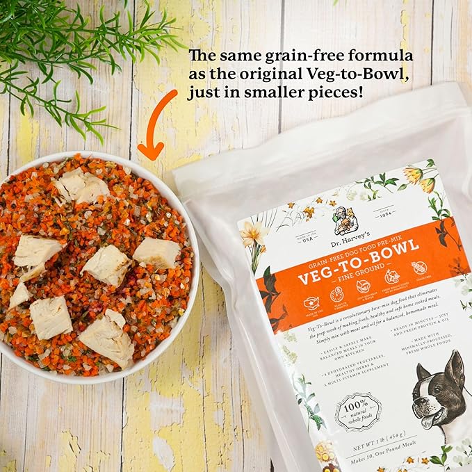 Dr. Harvey's Veg-To-Bowl Fine Ground Dehydrated Vegetable Pre-Mix for Dogs, 7-Pound Bag