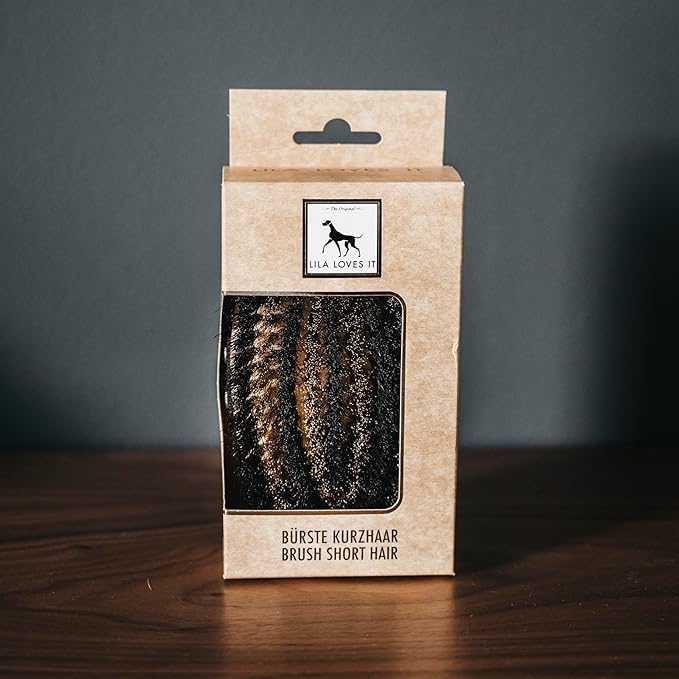 Short hairbrush for dogs - with horsehair and brass bristles, with beech wood from sustainable forestry, Made in Germany, SHORT HAIR BRUSH by LILA LOVES IT