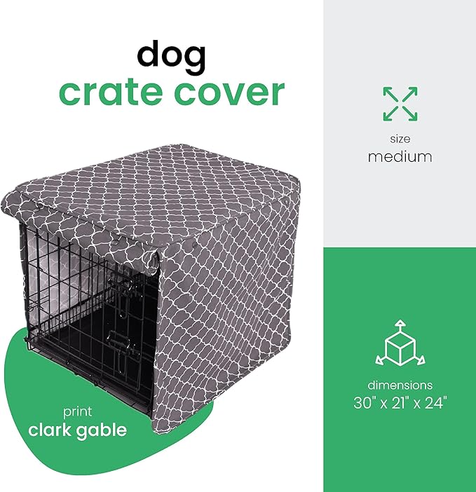 Molly Mutt Dog Crate Cover - Fits 30"x21"x24" Crate - Dog Kennel Cover - Dog Cage Cover - Med/Large Dog Crate Cover - Puppy Crate Cover - Cover for Dog Crate - Fabric Crate Cover