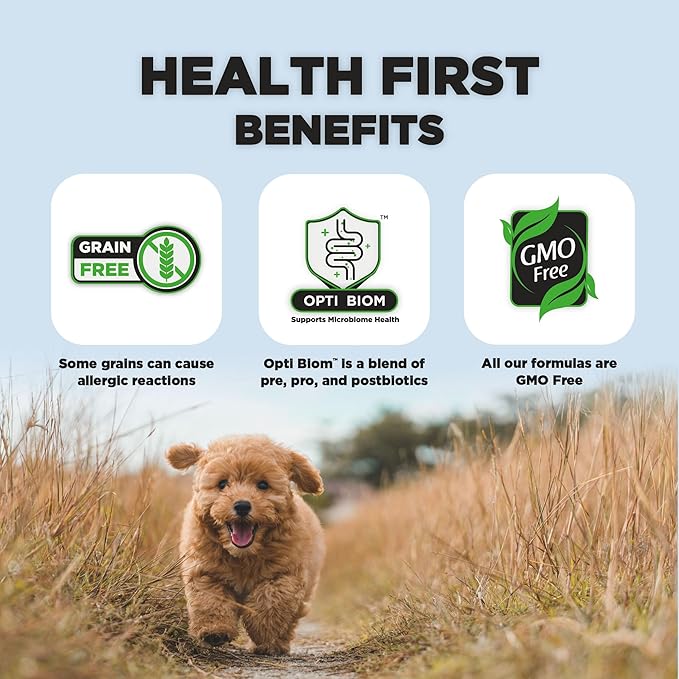 Nature's HUG Vegan Dry Dog Food for Puppies & Small Breeds, 5 lb. Bag, Chicken Flavor Plant-Based Protein Vegetarian Kibble, Grain-Free, Allergen-Free, Complete Protein & Balanced Nutrition
