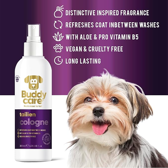 Dog Cologne - Tailien - 200ml - Distinctive and Inspired Scented Dog Cologne - Refreshes Between Dog Washes