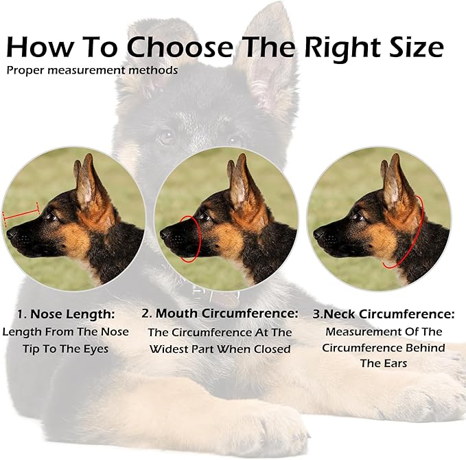 OOPSDOGGY Doberman Dog Muzzle for Large Dogs - Leather Breathable Secure Basket Muzzle for Large Breeds Husky German Shepherd Prevents Biting No Chewing Adjustable (Brown, Size 3 - Doberman)