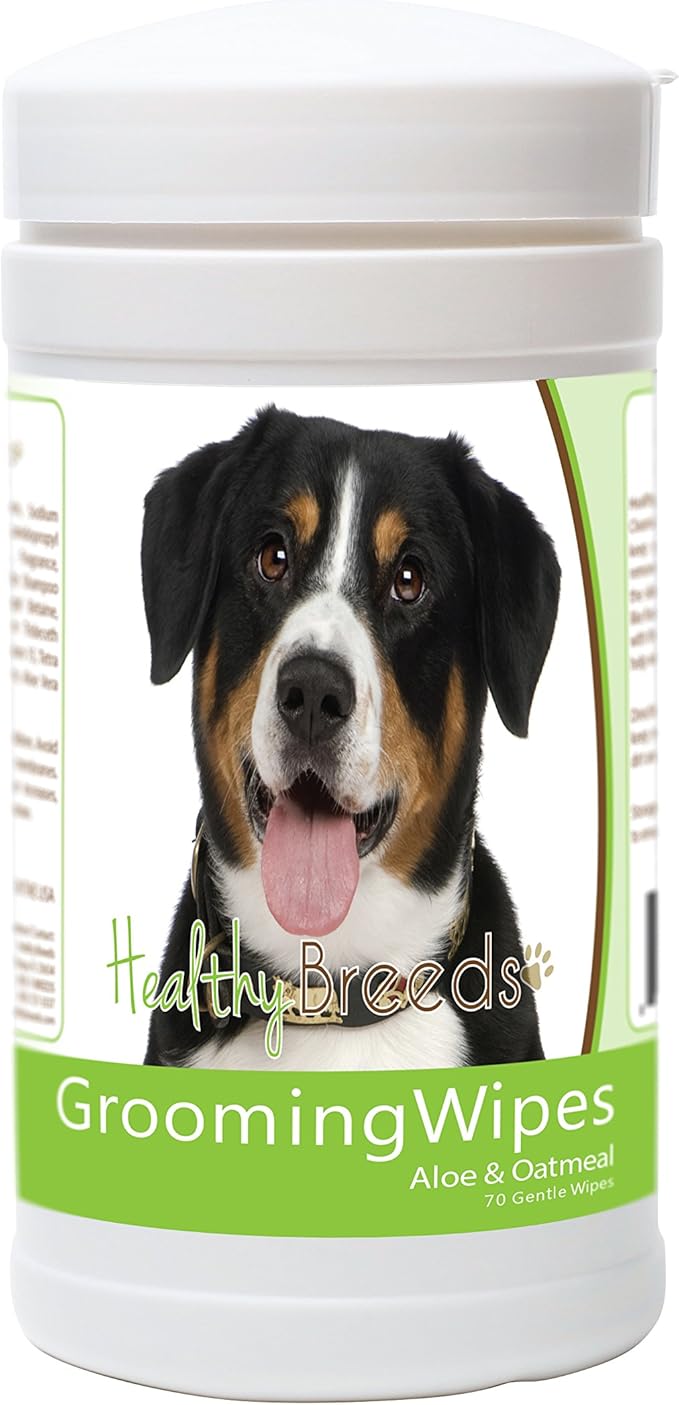 Healthy Breeds Entlebucher Mountain Dog Grooming Wipes 70 Count