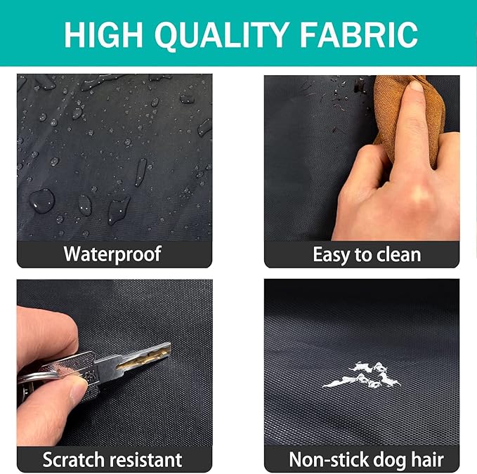 Dog Bed Cover 20Lx15Wx3H Inch.Waterproof Heavy Duty Durable Oxford Dog Bed Replacement Covers with Zipper.Washable Removable Pet Bed Mattress Protector Cover.Black,Cover Only.