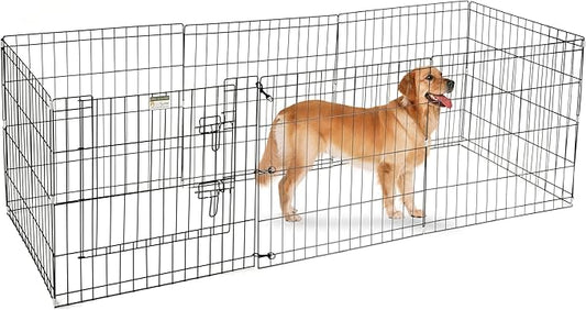 Pet Trex 24" Exercise Playpen for Dogs Eight 24" x 24" High Panels with Gate