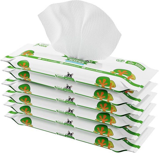 Pogi’s Dog Wipes Travel Packs – Hypoallergenic Pet Wipes for Paws, Body & Butt – Cleaning & Hydrating, Fragrance Free, 120-Count