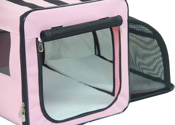 Pet Life ® Roomeo Folding Collapsible Airline Approved Pet Dog Carrier Crate