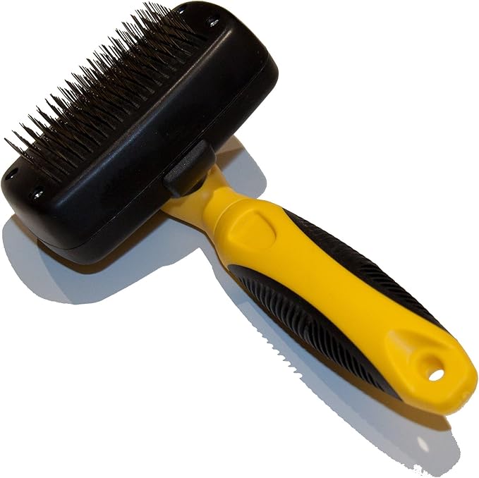 Pet Republique Retractable Slicker Brush - for Dogs, Cats, Rabbits, Any Long Haired Breed Pets – Reduce Shedding - Self Cleaning Design