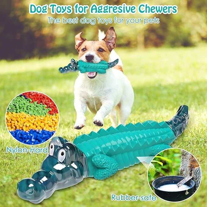 Dog Toys for Aggresive Chewers:Dog Toys for Large Dogs - Tough Dog Chew Toys - Indestructible Dog Toys for All Breed Sizes to Keep Them Busy