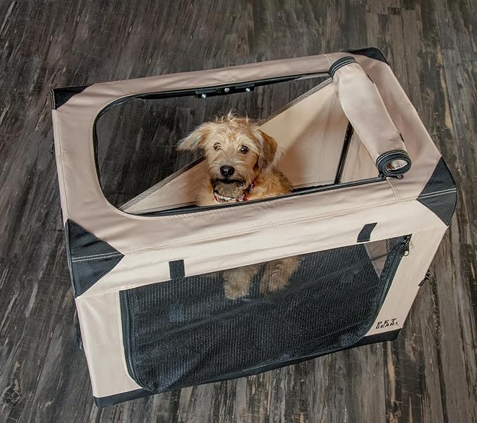 Pet Gear Insta-Fold Soft Crate for Dogs, 30", Ecru