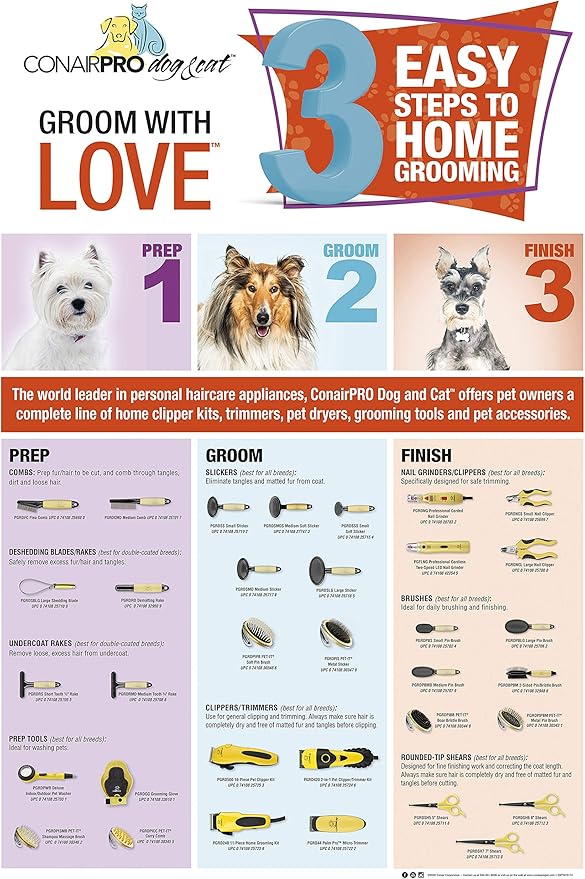 ConairPRO dog & cat Boar Bristle Brush