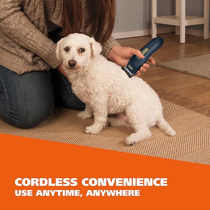 Wahl USA Deluxe Pro Series Cordless Lithium Ion Clipper Kit for Dog Grooming at Home with Heavy Duty Motor, Self-Sharpening Blades, and 2 Hour Run Time – Model 9591-2100