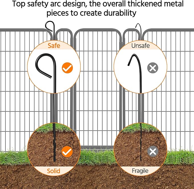 Yaheetech Dog Playpen Outdoor, 47 inch 12 Panels Dog Pen Indoor Heavy Duty Puppy Exercise Pen Metal Pet Fence for RV Camping/Yard/Garden