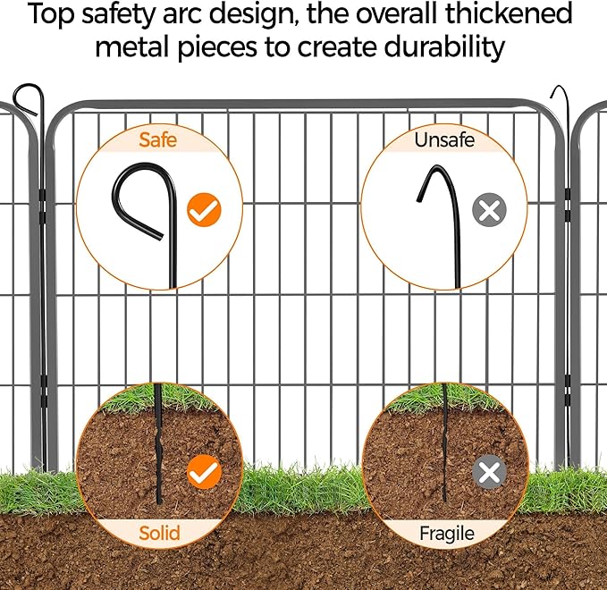 Yaheetech Dog Playpen Outdoor, 24 inch 32 Panels Dog Pen Indoor Heavy Duty Puppy Exercise Pen Metal Pet Fence for RV Camping/Yard/Garden