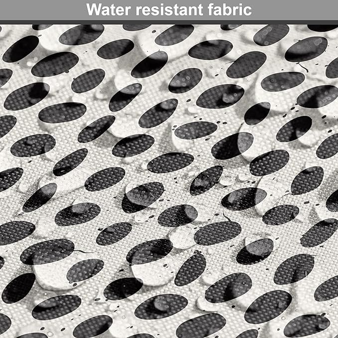 Lunarable Abstract Dog Crate Cover, Monochrome Grunge Pattern with Modern Round Shapes Print, Easy to Use Pet Kennel Cover for Medium Large Dogs, 36 Inch, Grey Charcoal