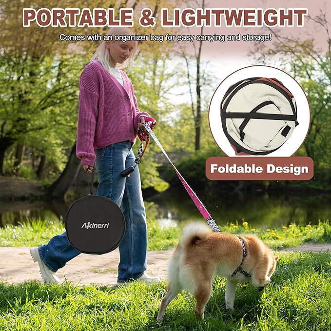 Dog Playpen - Foldable Cat Play Pens for Pubby, Kitten, Rabbit, Portable Pet Tent with Carring Bag for Indoor/Outdoor Travel Camping (Brown-Medium)