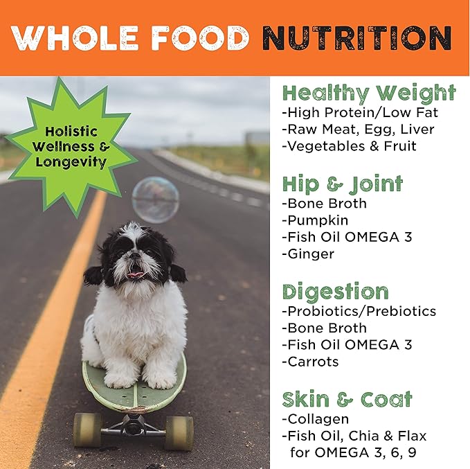 Nature's Diet Simply Raw® Freeze-Dried Raw Whole Food Meal - Makes 18 Lbs Fresh Raw Food With Muscle, Organ, Bone Broth, Whole Egg, Superfoods, Fish Oil Omega 3, 6, 9, Probiotics & Prebiotics (turkey)