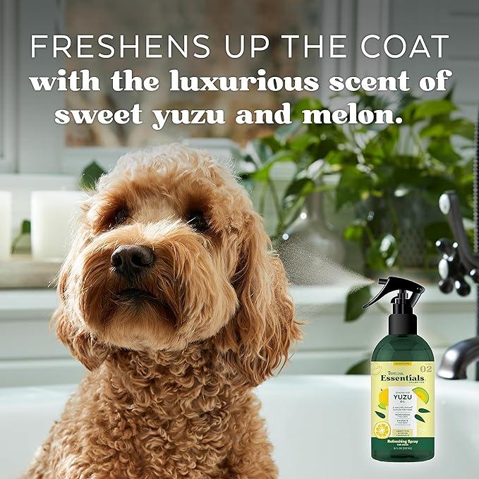 TropiClean Essentials Yuzu Fruit Cologne & Deodorizing Spray - Moisturize The Coat - Hydrate The Skin - Derived from Natural Ingredients