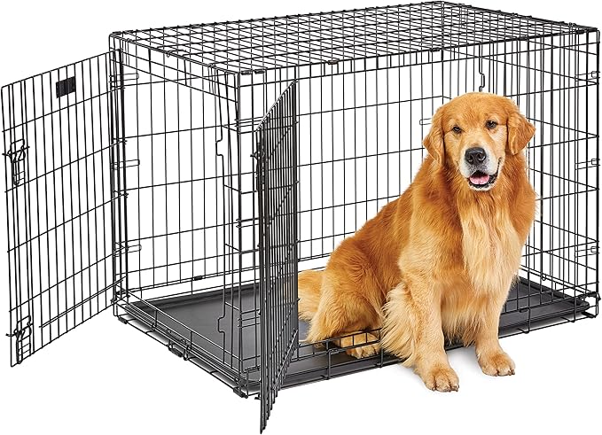 MidWest Homes for Pets Life Stages LS-1642DD Double Door Folding Crate for Large Dogs(71 - 90lbs)