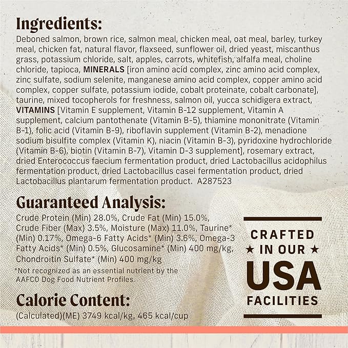 Merrick Healthy Grains Freeze Dried Raw Coated Kibble, Natural High Protein Dog Food, Salmon and Brown Rice - 10.0 lb. Bag