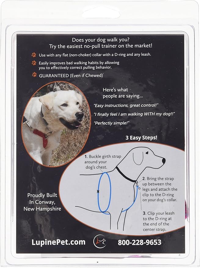 LupinePet Originals 3/4" Puppy Love 16-26" No Pull Harness for Small-Medium Dogs