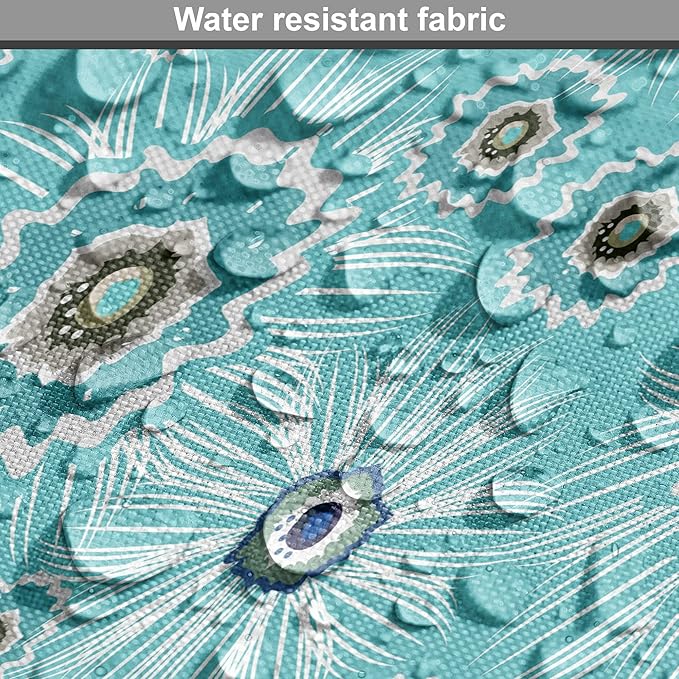 Lunarable Abstract Dog Crate Cover, Surreal and Flourishing Botanical Floral Ornaments Pattern, Easy to Use Pet Kennel Cover for Small Dogs Puppies Kittens, 22 Inch, Cadet Blue Grey