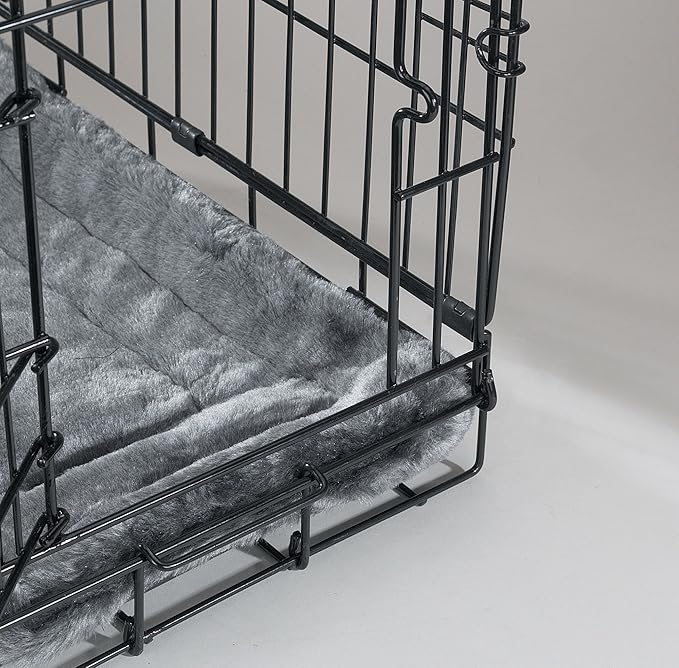 Plush Mats - Versatile and Comfortable Mats for Dogs and Cats - Small, 18"L x 13"W, Gray