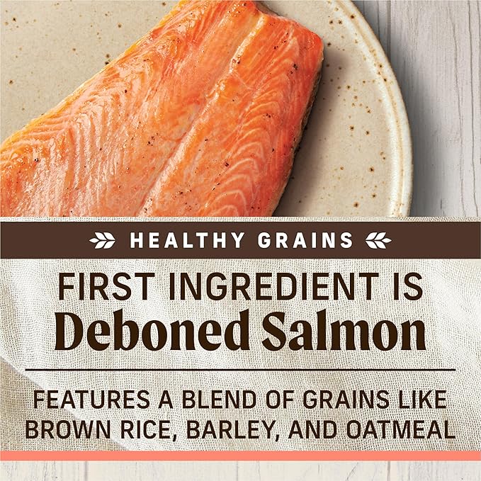 Merrick Healthy Grains Freeze Dried Raw Coated Kibble, Natural High Protein Dog Food, Salmon and Brown Rice - 10.0 lb. Bag