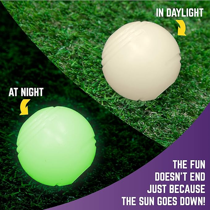 Chew King Glowing Fetch Ball, Dog Ball Toys, 8-Pack Balls