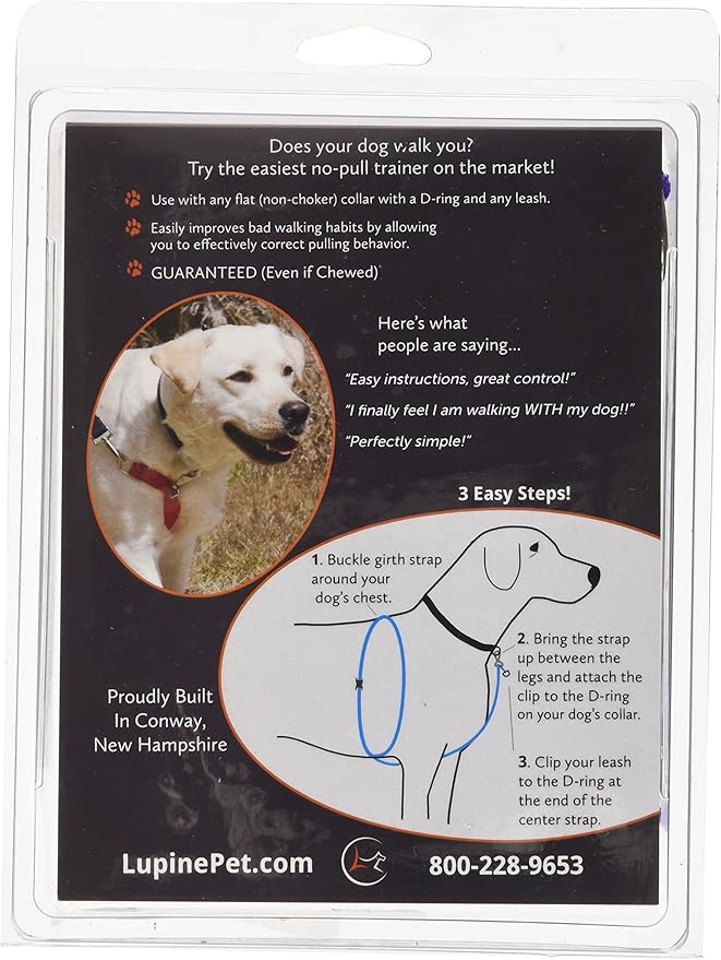 LupinePet Originals 3/4" Jelly Roll 16-26" No Pull Harness for Small-Medium Dogs