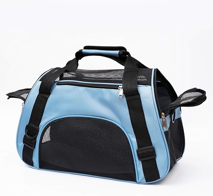 Pet Carrier Soft-Sided Carriers for Cat Carriers Dog Carrier for Small Medium Cats Dogs Puppies Pet Carrier Airline Approved up to 15 Lbs Cat Dog Pet Travel Carrier (Small, Blue)