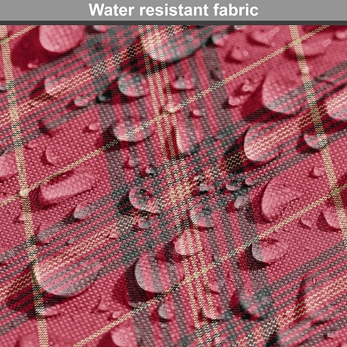 Lunarable Buffalo Plaid Dog Crate Cover, Rhombus Check Pattern with Warm Colored Pattern, Easy to Use Pet Kennel Cover for Cats & Medium Dogs, 30 Inch, Dark Coral Charcoal Grey