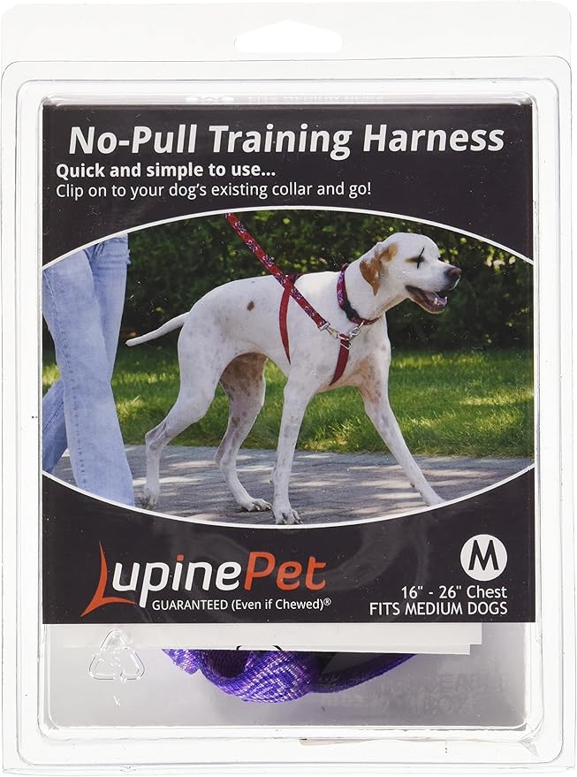LupinePet Originals 3/4" Jelly Roll 16-26" No Pull Harness for Small-Medium Dogs
