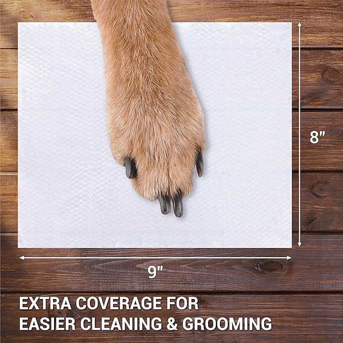 Inspire Naturals Pet Wipes for Dogs and Cats 100% Natural Plant Based with Organic Antioxidants, Dog Wipe Cleaning Deodorizing | Puppy Wipes | Dog Wipes for Paws and Butt(100ct - 2 Pack)