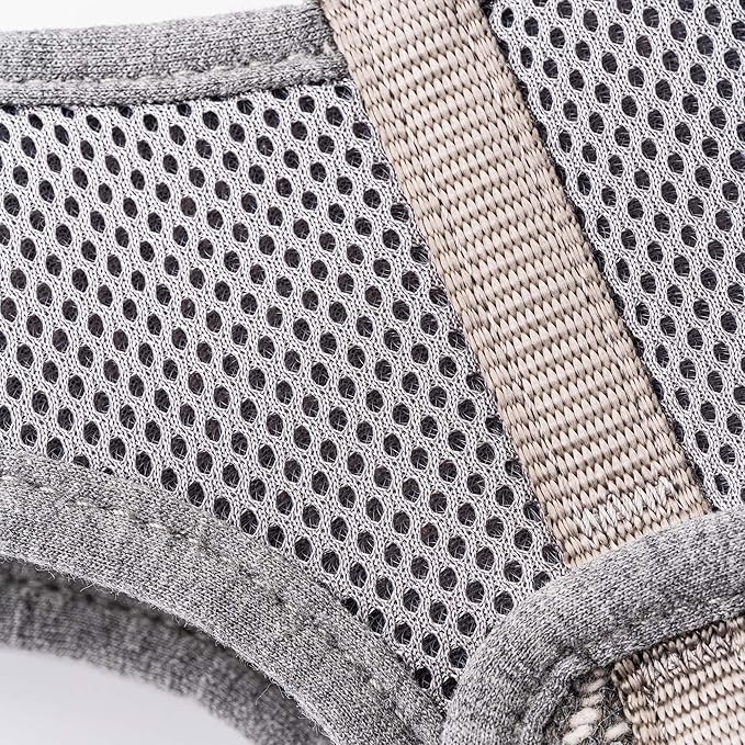 HUGO & HUDSON Dog Harness, No-Pull Anti Choke Tweed Harness Vest, Grey Herringbone, M