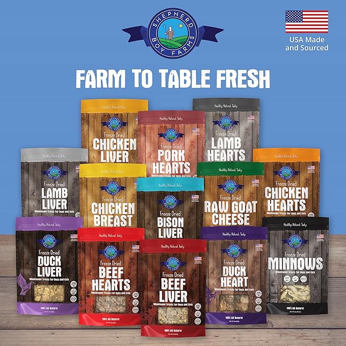 Freeze Dried Dog and Cat Treats, Chicken Breast, All Natural Freeze-Dried Dog Treat & Dog Snacks, Made in USA, High in Protein, Nutrition of Raw Dog Food, Single Ingredient, 3oz