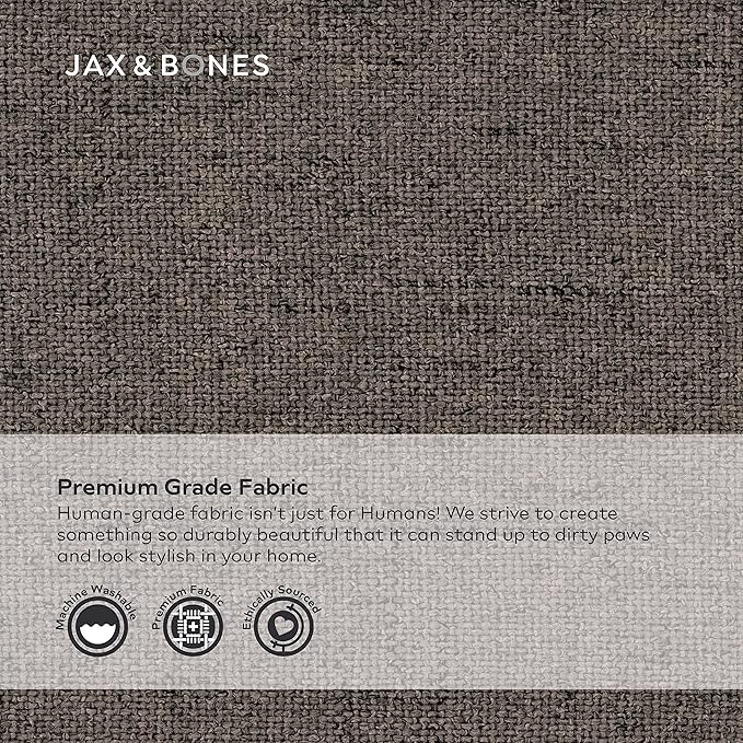 Jax & Bones Dog Crate Cover & Dog Crate Pad Set - Includes Crate Bed, Kennel Cover, & Soft Liner That Acts Like a Bumper - Small Lark Graphite - Made in USA