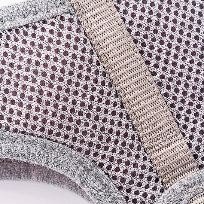HUGO & HUDSON Dog Harness, No-Pull Anti Choke Tweed Harness Vest, Pink Herringbone, L