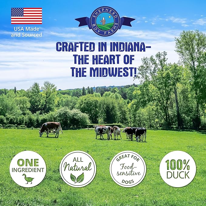 Freeze Dried Dog and Cat Treats, Duck Heart, All Natural Freeze-Dried Dog Treat & Dog Snack, Made in USA, High in Protein, Essential Nutrition of Raw Dog Food, Single Ingredient 3oz