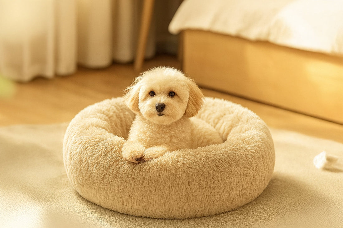Help Your Small Dog Relax with the JOLLYVOGUE Calming Dog Bed – Plush Comfort, Anti-Anxiety Design