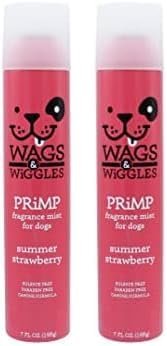 Wags & Wiggles Fragrance Mist for Dogs | Dog Grooming Waterless Spray | Summer Strawberry, 7 oz | Easy and Convenient Way To Freshen Your Pet Without A Bath (Pack of 2)