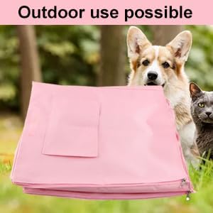 Pssopp Dog Crate Cover, Long Last Service Pet Kennel Cover Dog Cage Cover Waterproof Dog Kennel Cover for Medium Dog (Pink M)