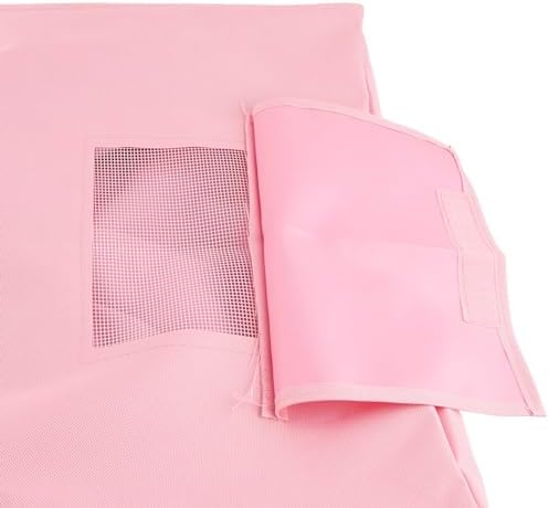 Pssopp Dog Crate Cover, Long Last Service Pet Kennel Cover Dog Cage Cover Waterproof Dog Kennel Cover for Medium Dog (Pink M)