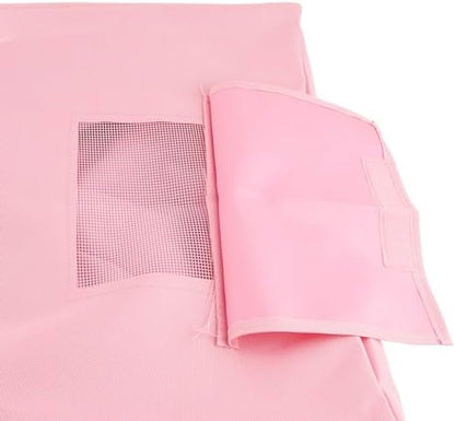 Pssopp Dog Crate Cover, Long Last Service Pet Kennel Cover Dog Cage Cover Waterproof Dog Kennel Cover for Medium Dog (Pink M)