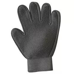 Pet Hair Remover Glove - Gentle Grooming Brush - Deshedding - Massage Mitt with Enhanced Five Finger Design - Perfect for Dogs & Cats Long Short Fur - 1 Pack (Blue), 1.0 Count